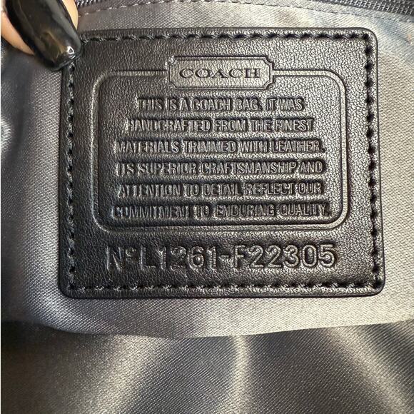 COACH Black Gray Kristin Signature Satchel Shoulder Bag - Picture 7 of 10